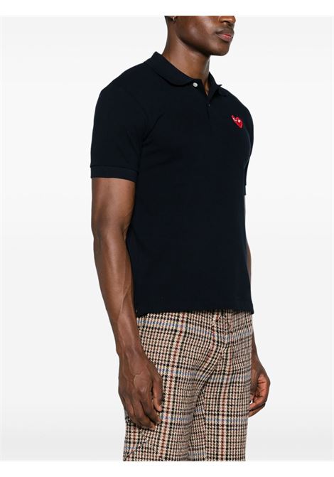 red emblem knid polo man navy COMME DES GARÇONS PLAY | AX-T006-0512
